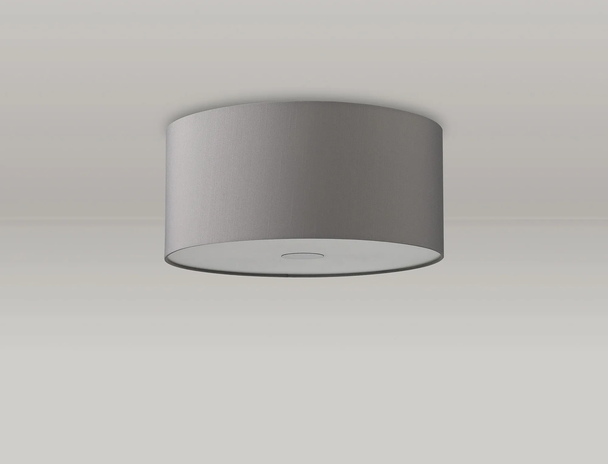 Baymont 40cm Flush 3 Light Grey, Frosted Black Detail Diffuser DK1074  Deco Baymont WH GR